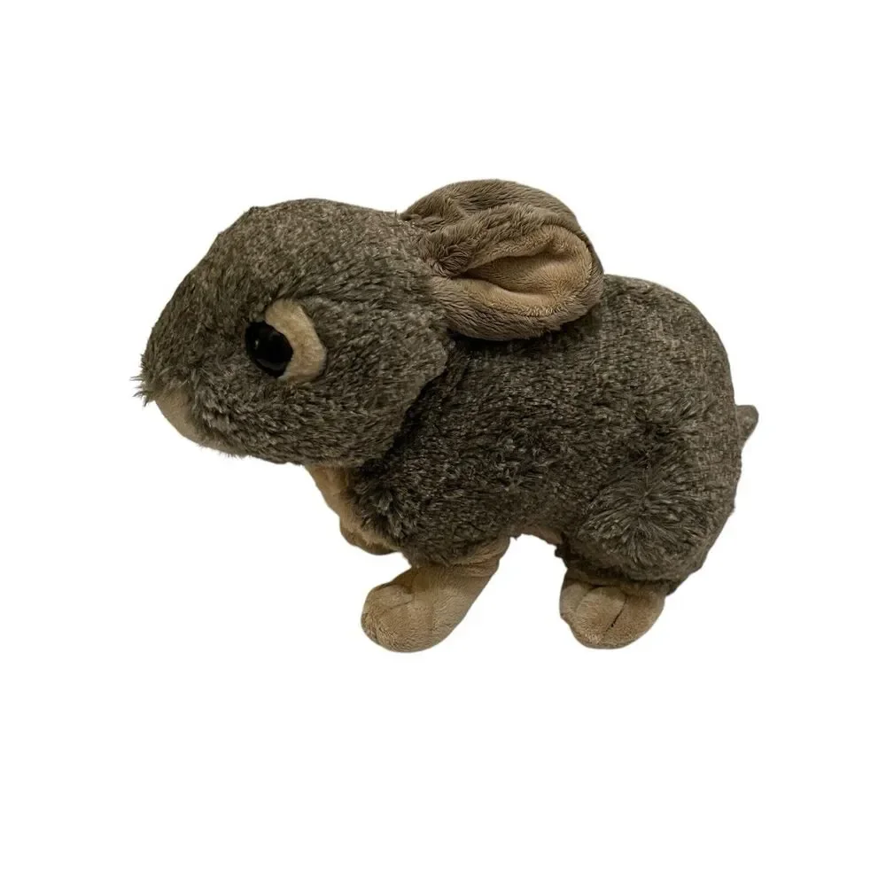Wild Republic Rabbit Plush Realistic Brown Tan Gray 2019 10